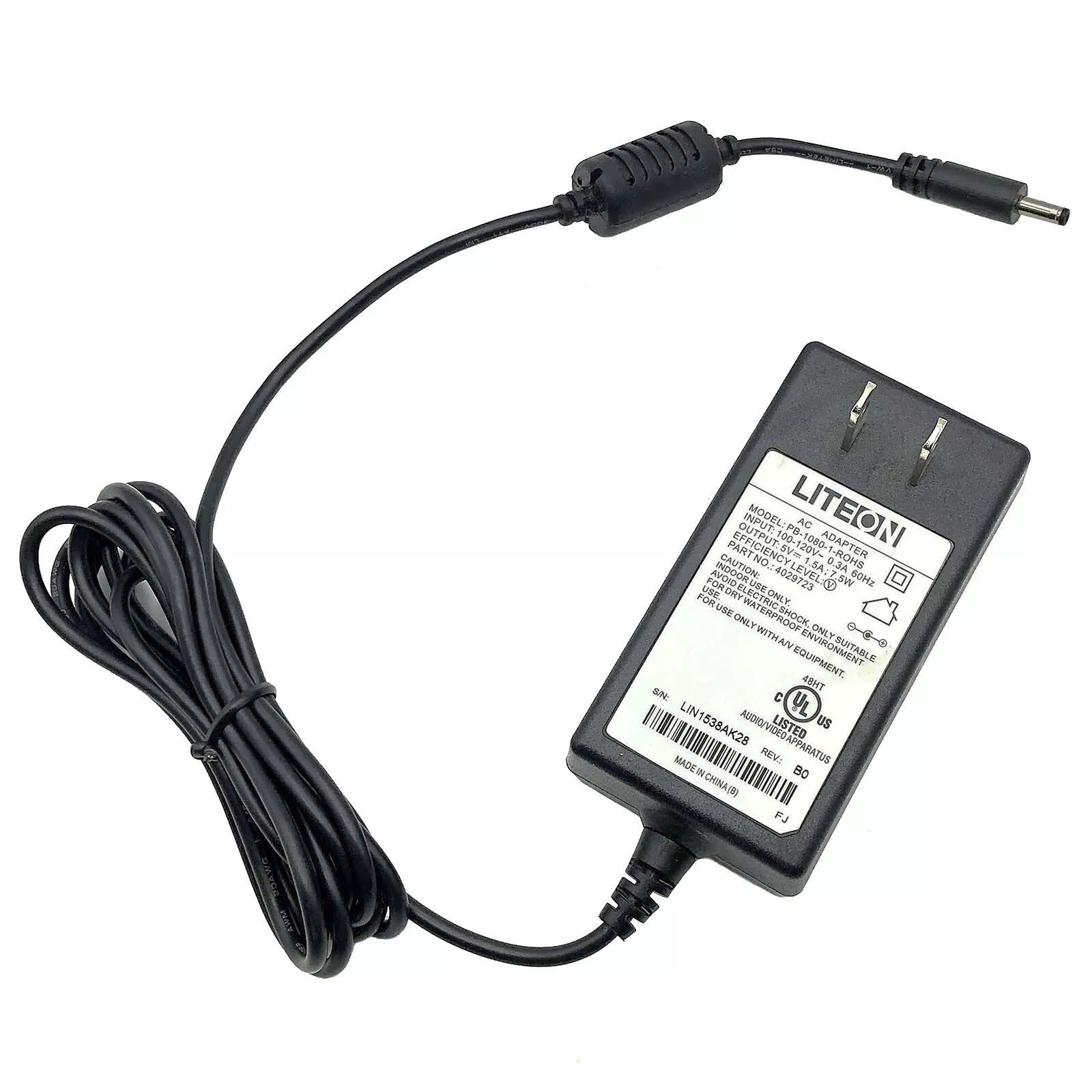 *Brand NEW*Genuine Liteon PB-1080-1-ROHS 5V 1.5A AC Adapter4029723 Power Supply *Brand NEW*Genuine Liteon PB-1080-1-ROHS 5V 1.5A AC Adapter4029723 Power Supply